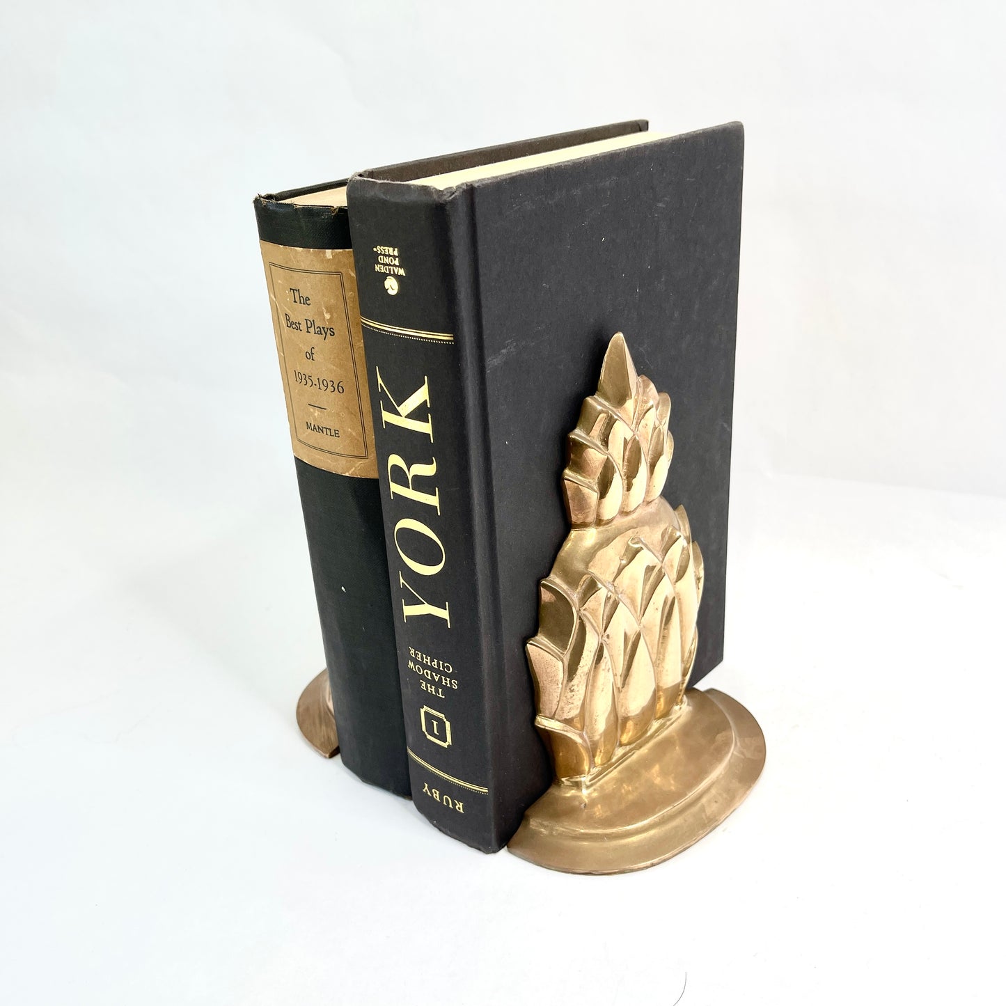 Vintage Brass Pineapple Bookends