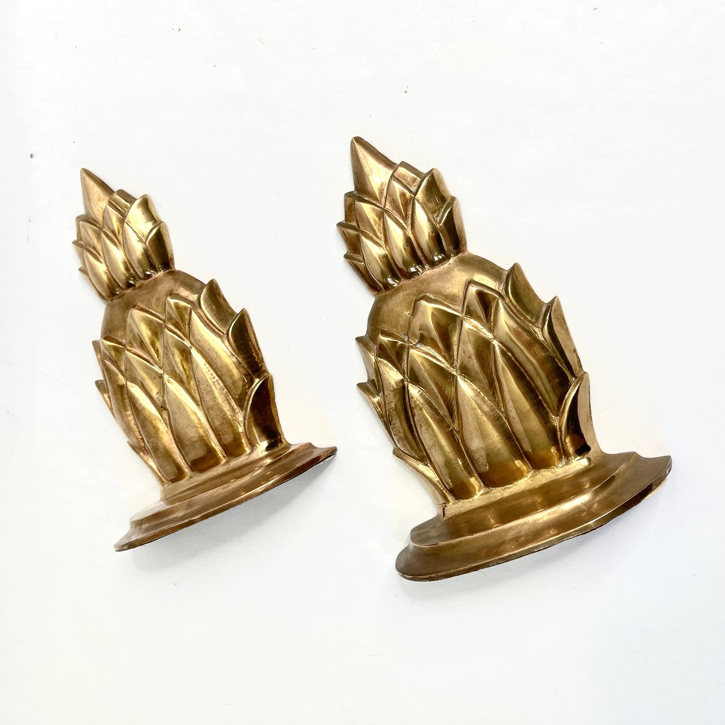 Vintage Brass Pineapple Bookends