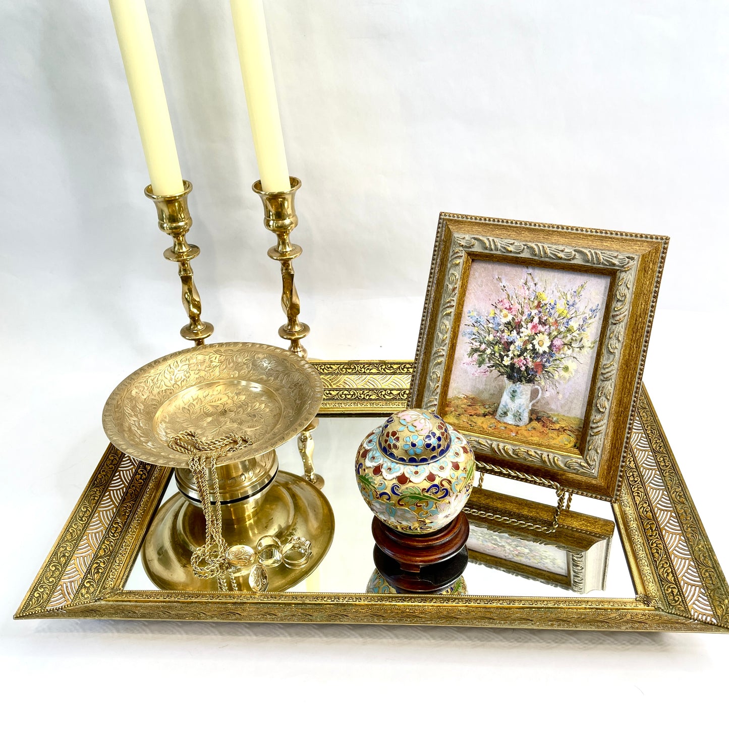 Vintage Mirrored Tray