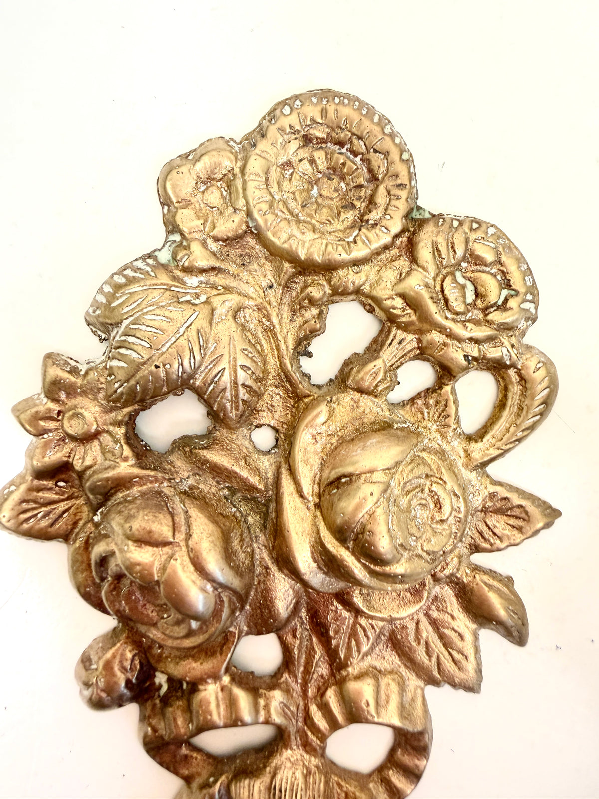 Vintage Brass Double Candle Holder: Wall Sconce