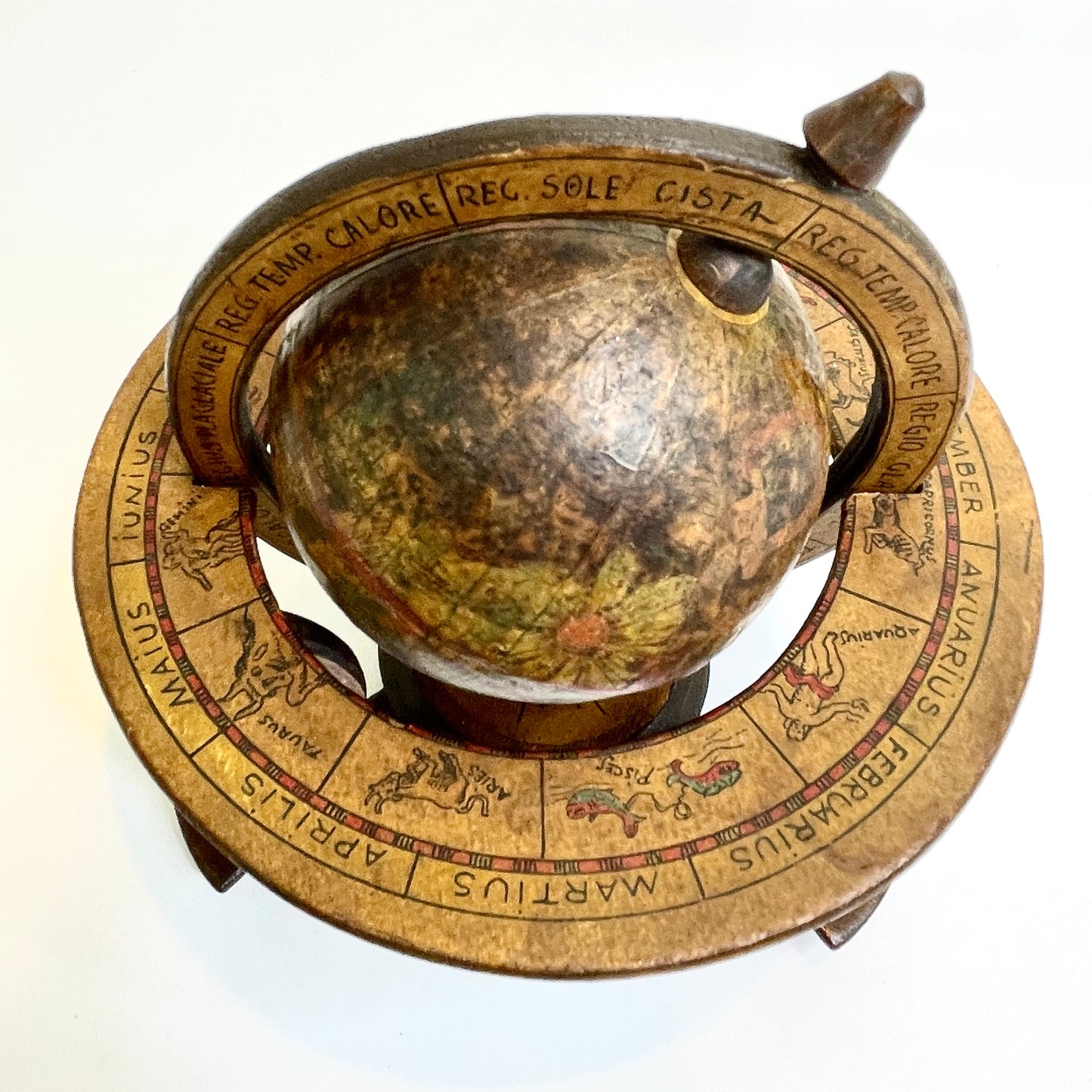 Vintage Wood Globe