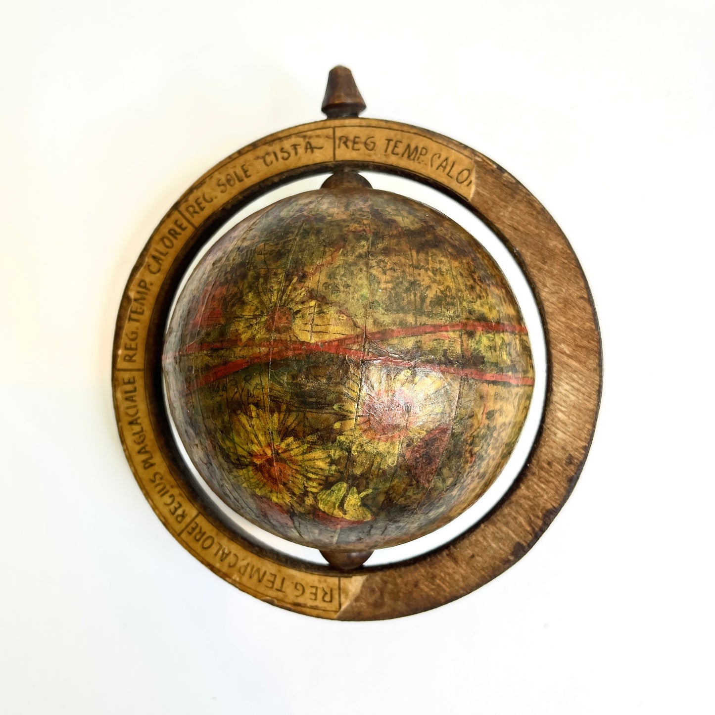 Vintage Wood Globe