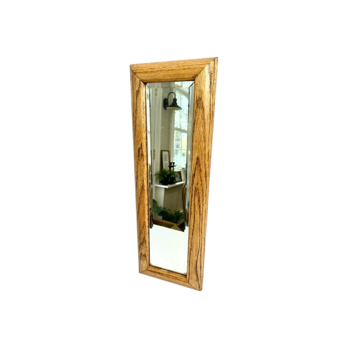 Oak Framed Thin Mirror