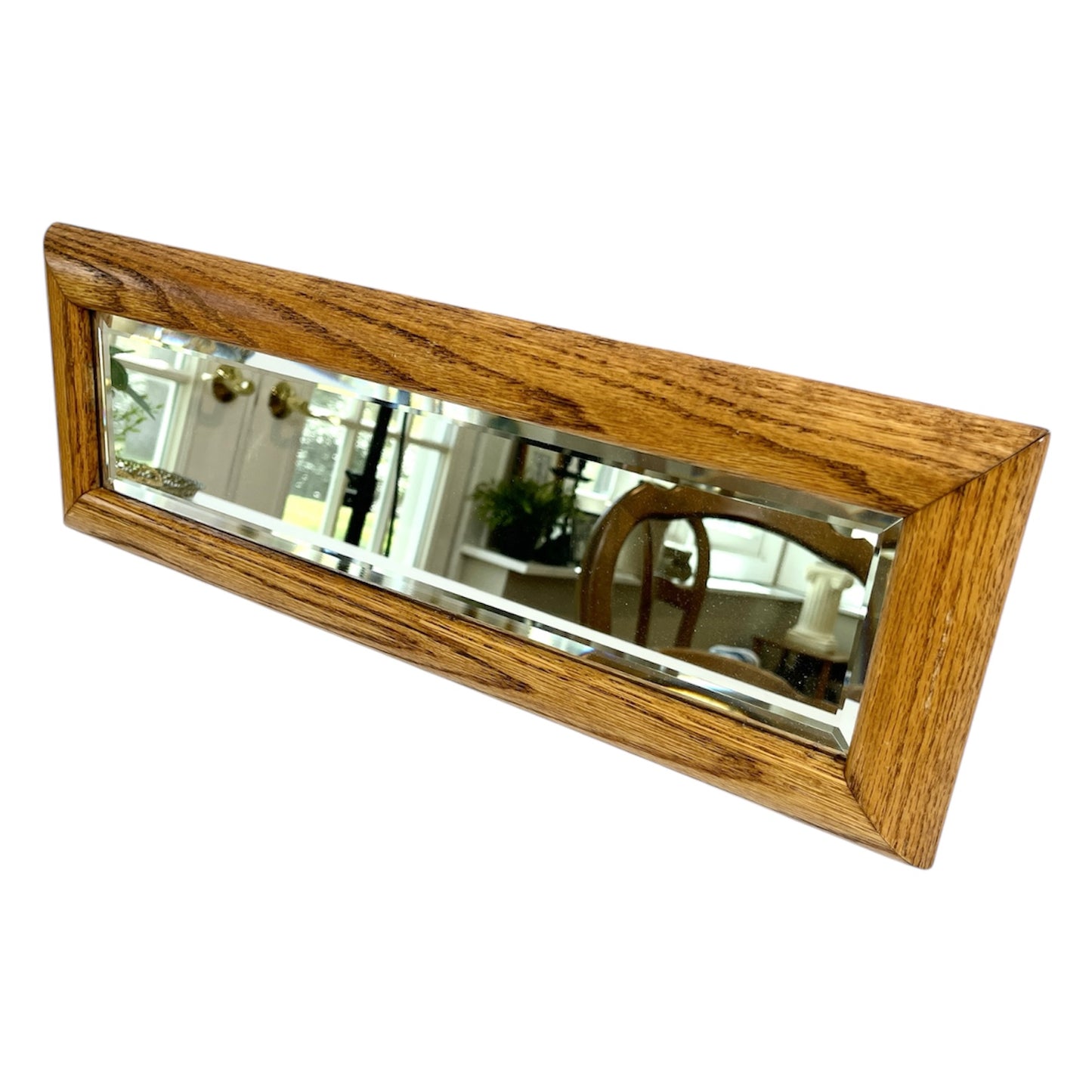 Oak Framed Thin Mirror