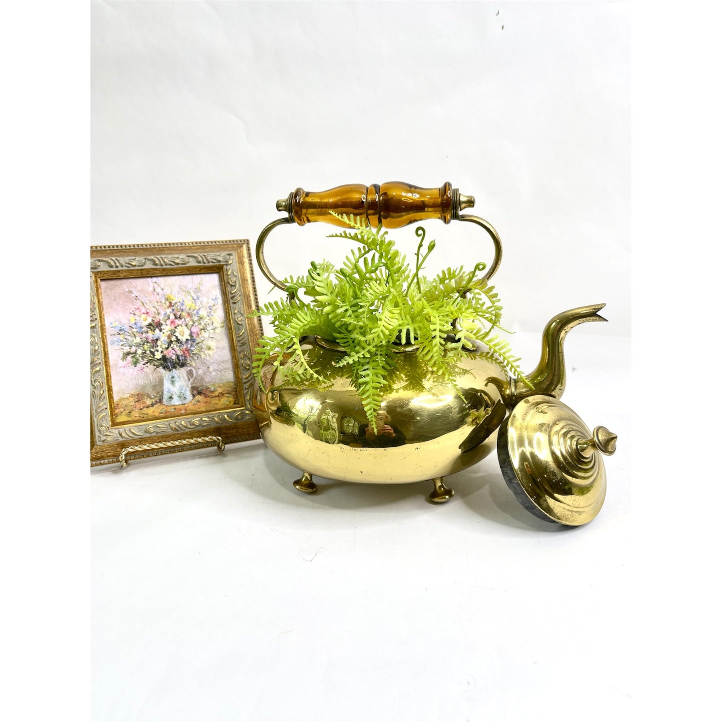 Vintage Brass Tea Kettle
