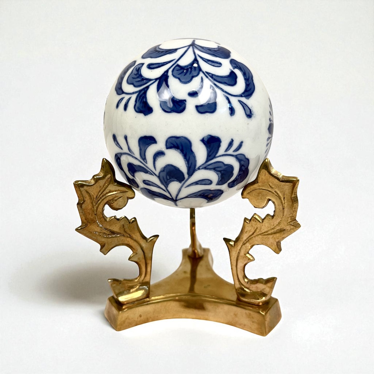 Vintage Ball on Brass Stand