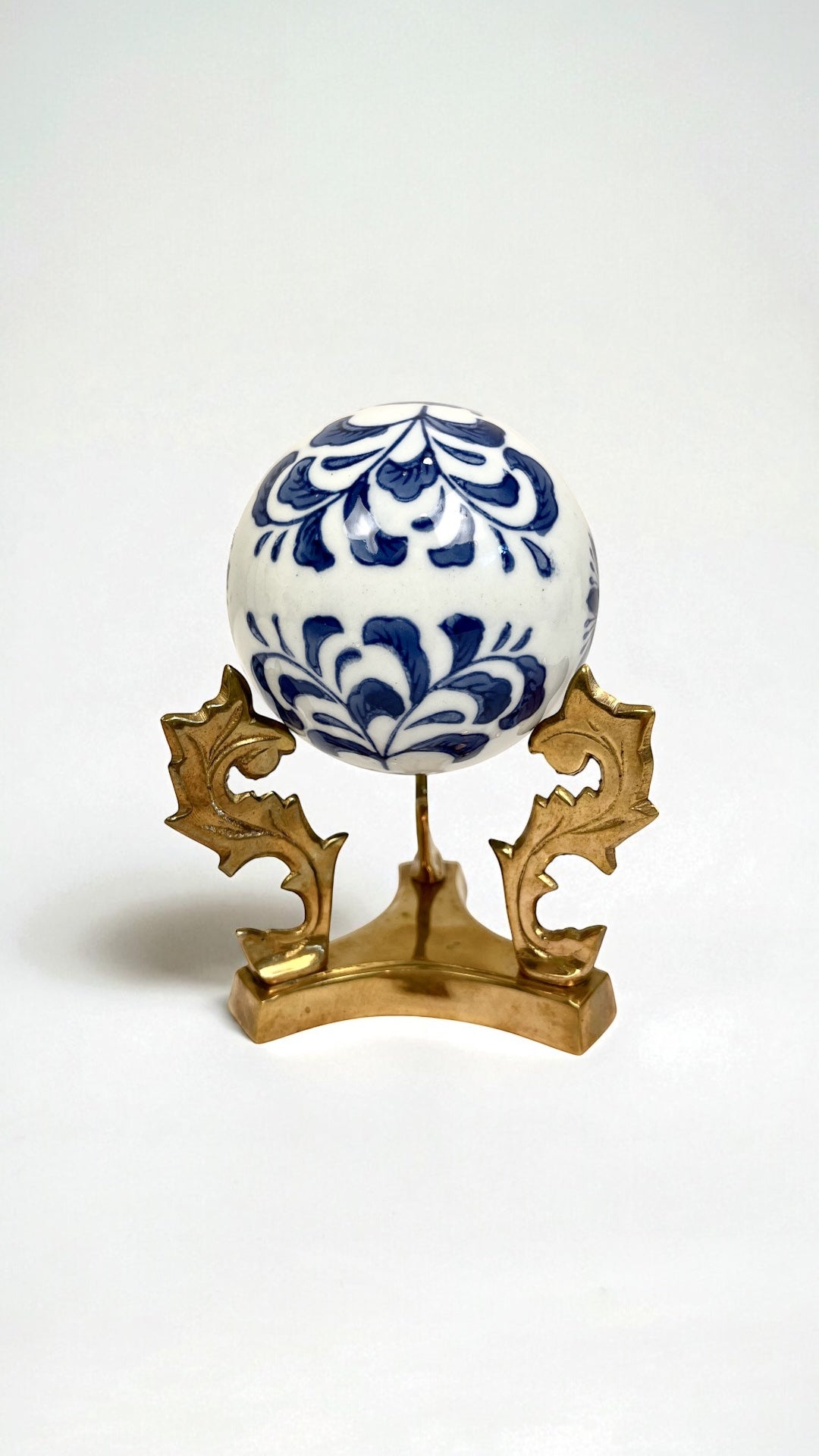 Vintage Ball on Brass Stand