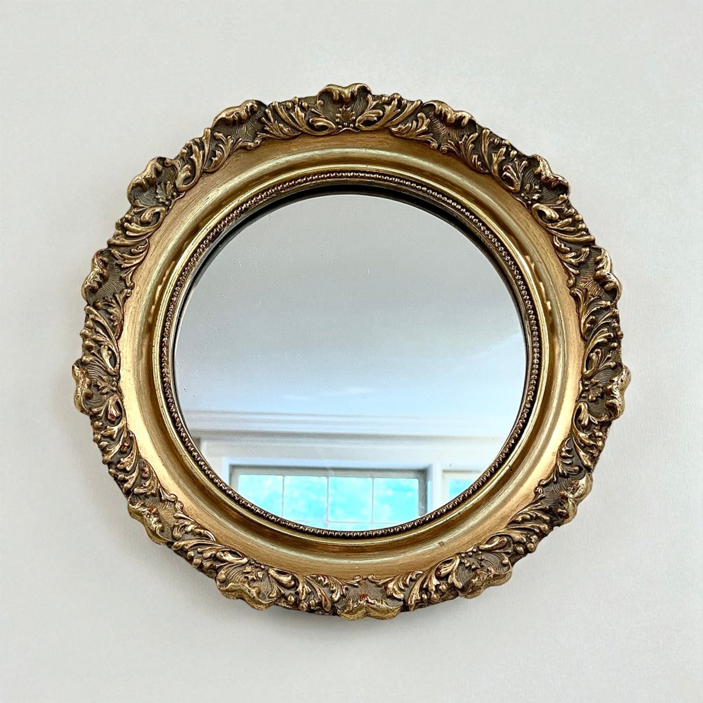 Gold Ornate Round Mirror