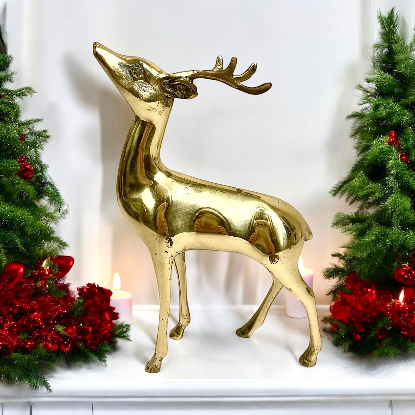 Vintage Brass Reindeer
