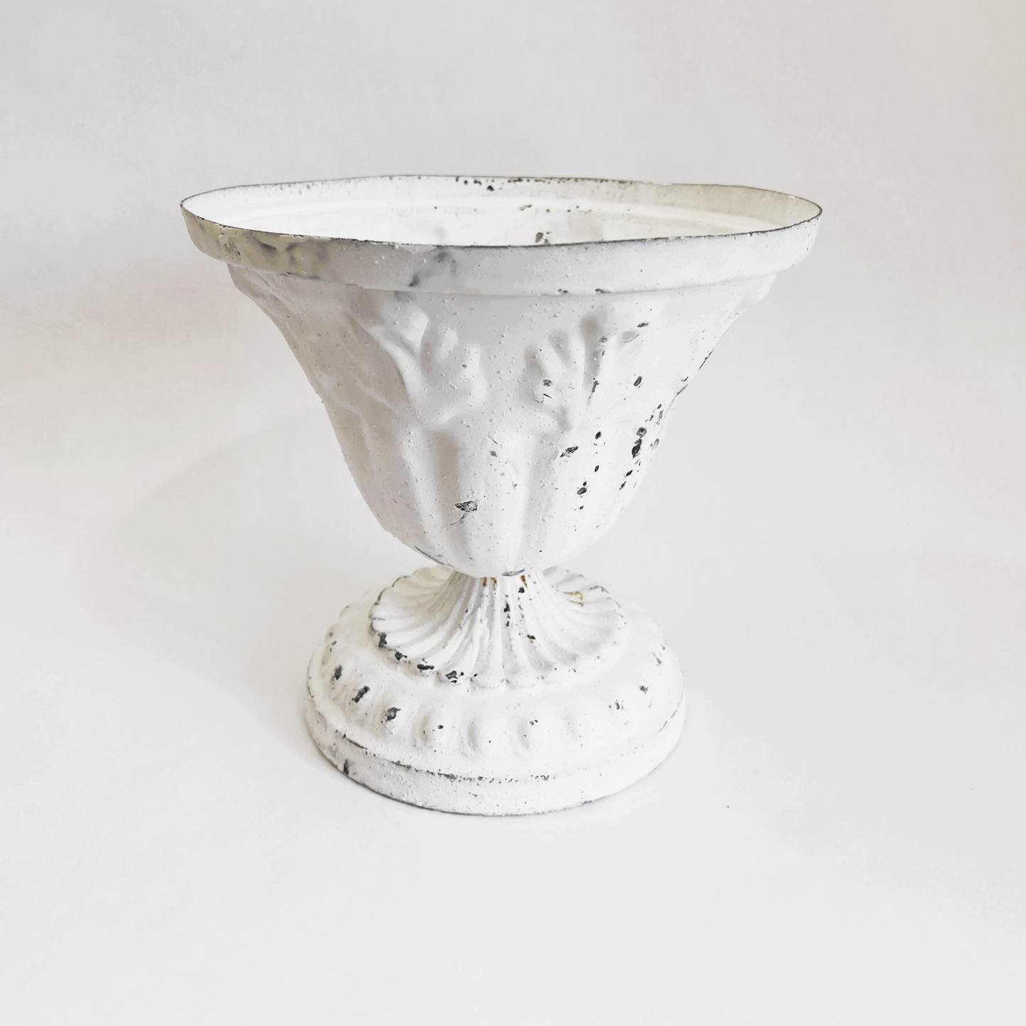 White Metal Urn