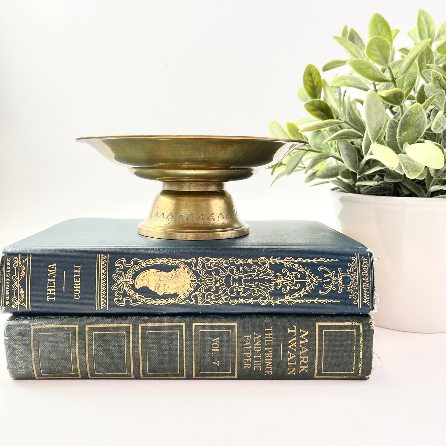 Vintage Brass Small Footed Bowl or Compote for Brass Collection