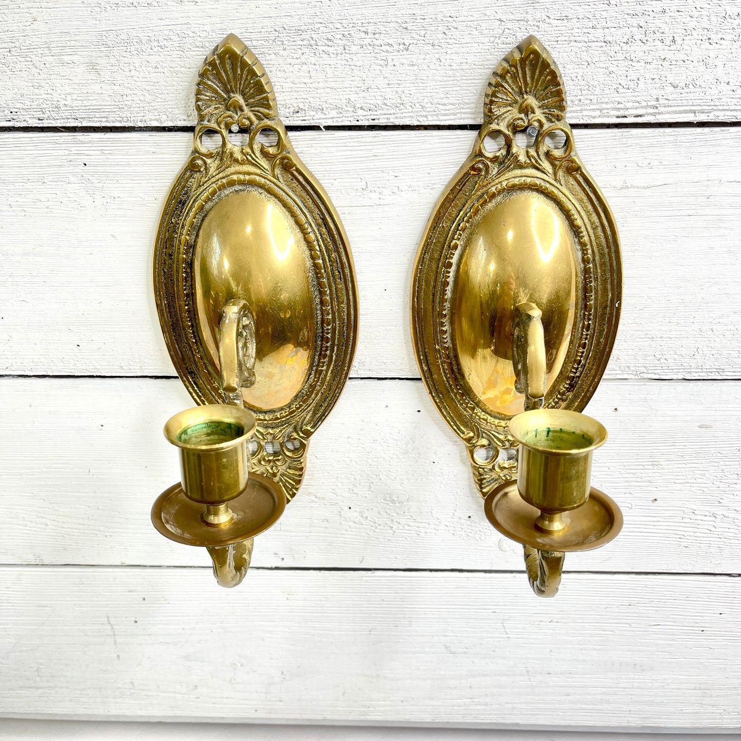 Brass Oval Wall Sconces
