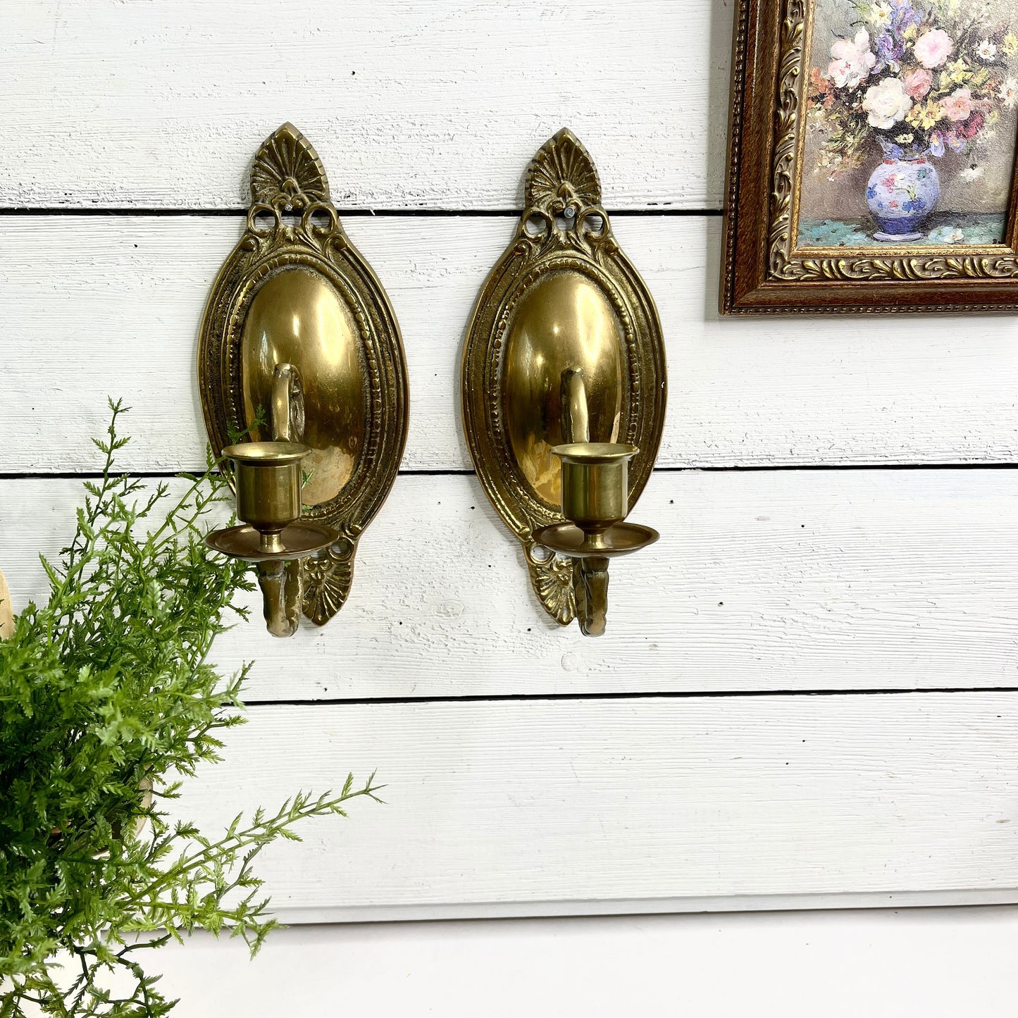 Brass Oval Wall Sconces