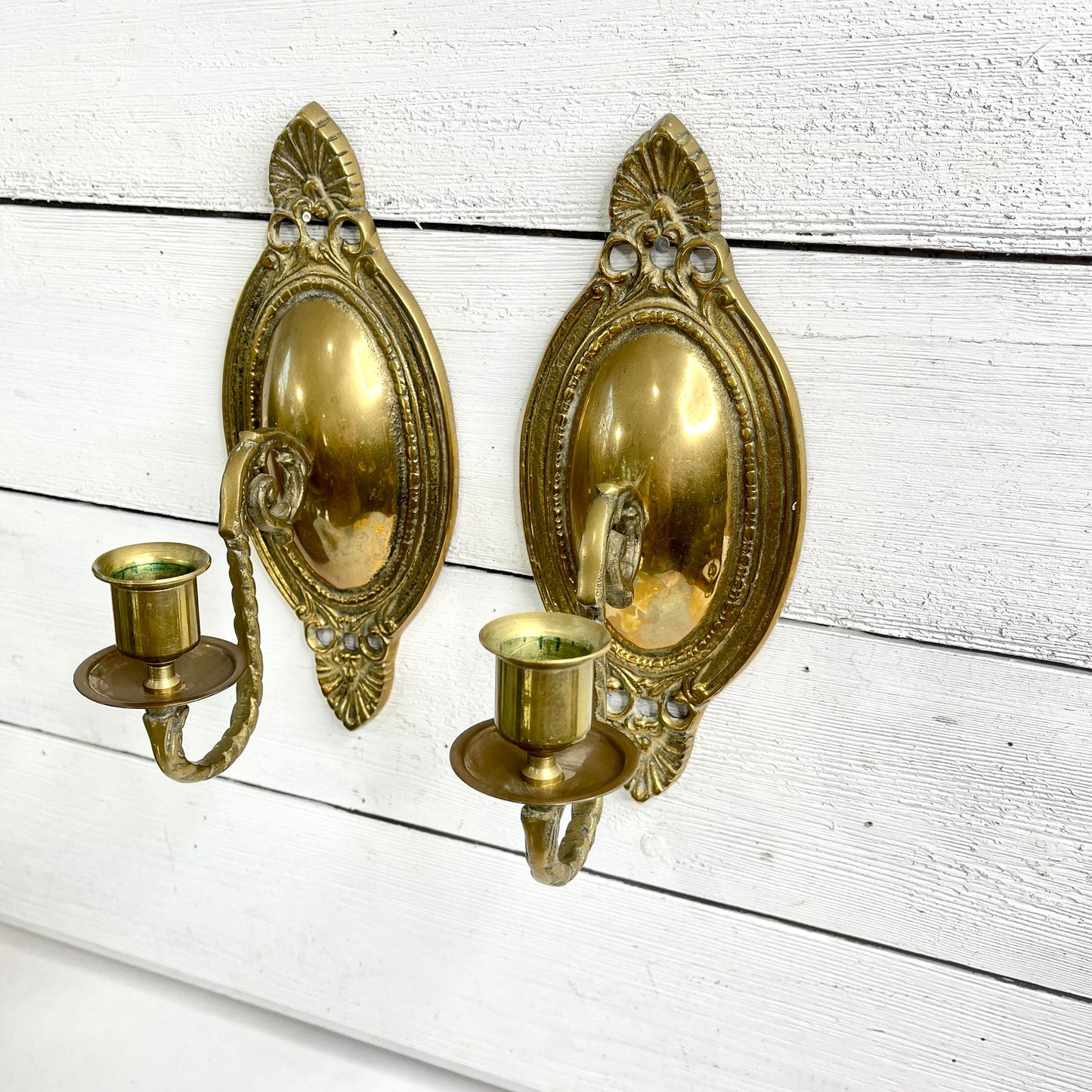 Brass Oval Wall Sconces