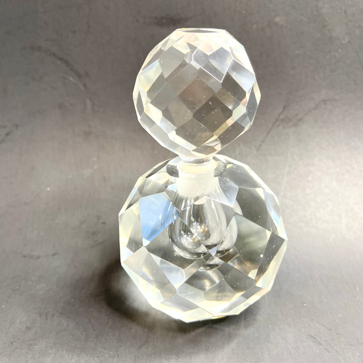 Vintage Crystal Faceted Perfume Bottle