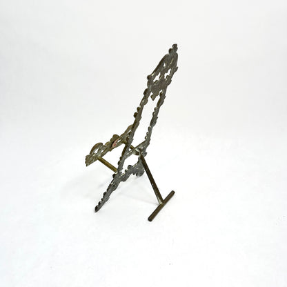 Vintage Brass Folding Ornate Easel