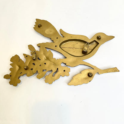 Vintage Syroco Gold Bird Pair on Flowering Branch