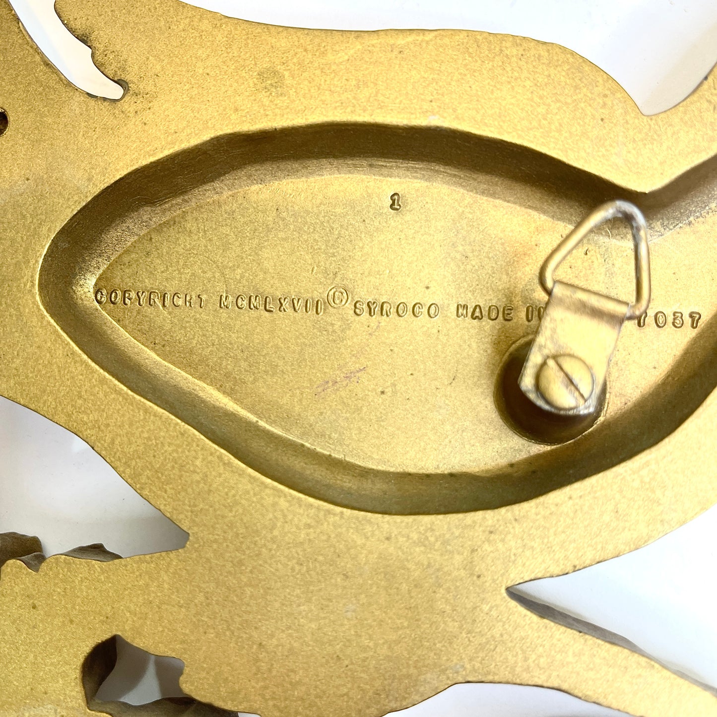 Vintage Syroco Gold Bird Pair on Flowering Branch