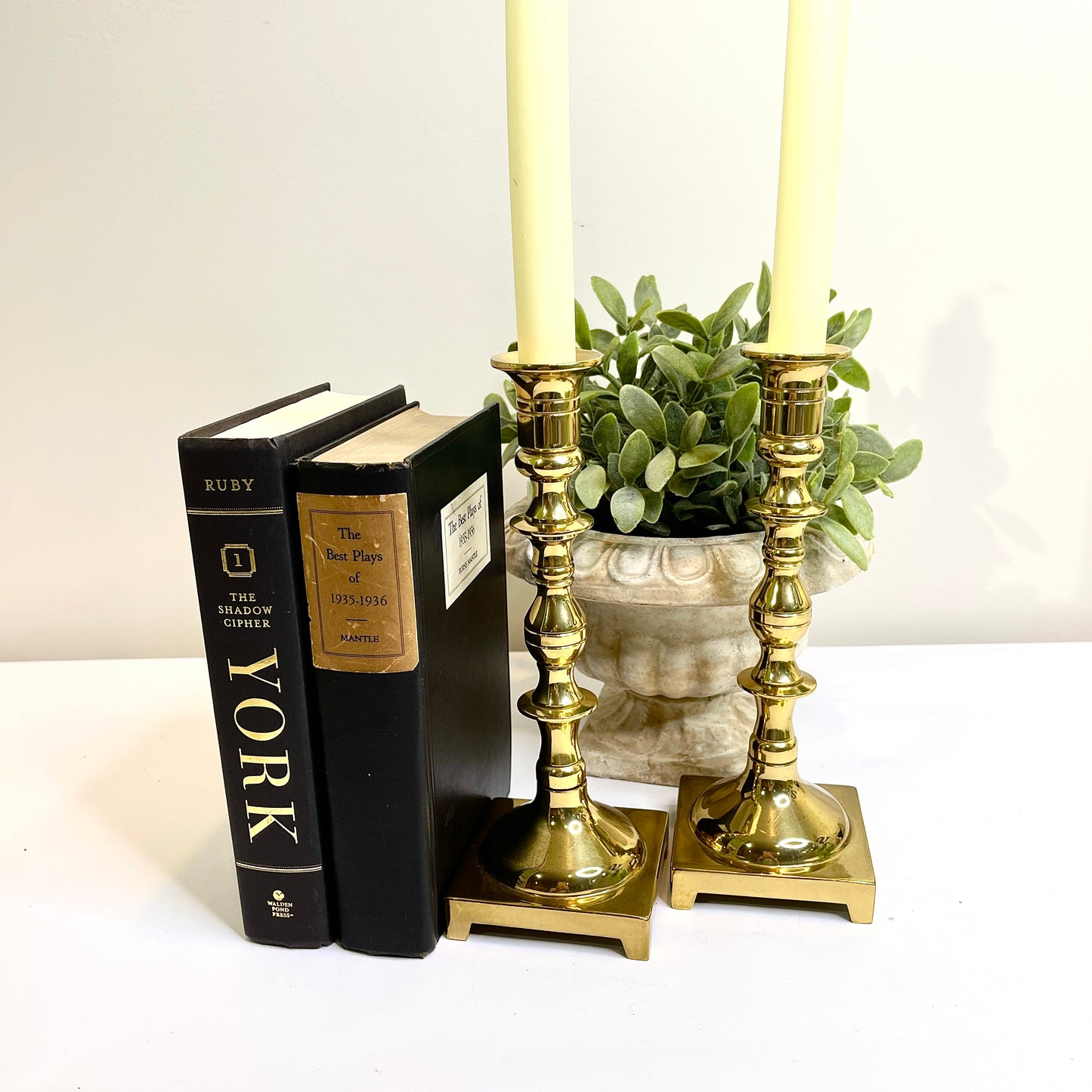 Vintage Brass Traditional Candlesticks