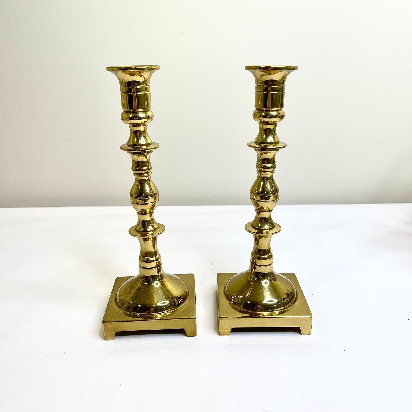 Vintage Brass Traditional Candlesticks