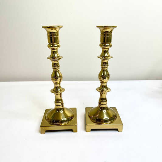 Vintage Brass Traditional Candlesticks