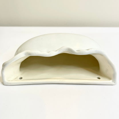 White Ruffled Wall Pocket