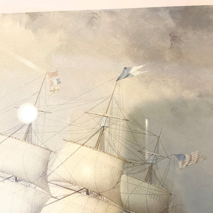 Vintage Sailing Ship Lithograph