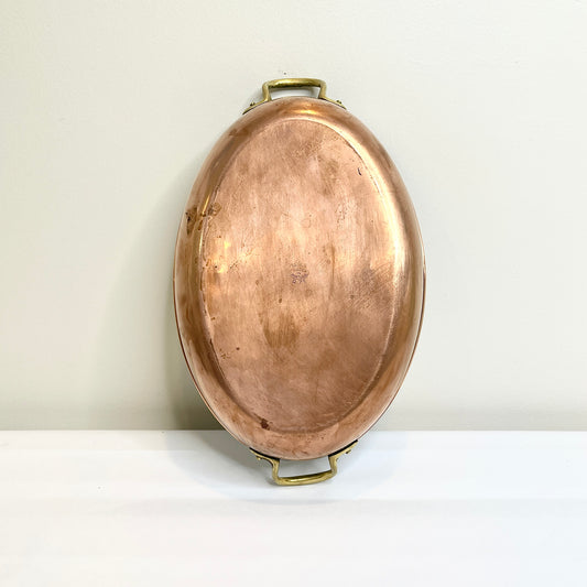 Vintage Copper Pan - Oval Au Gratin Pan