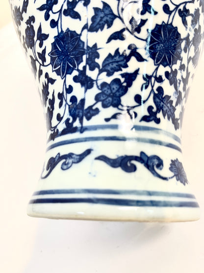 Vintage Vase, Blue and White