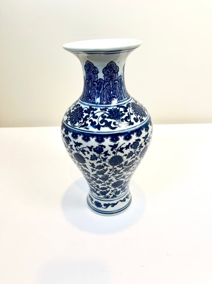 Vintage Vase, Blue and White