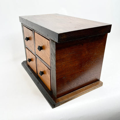 Antique Apothecary Cabinet or Tabletop Chest of Drawers