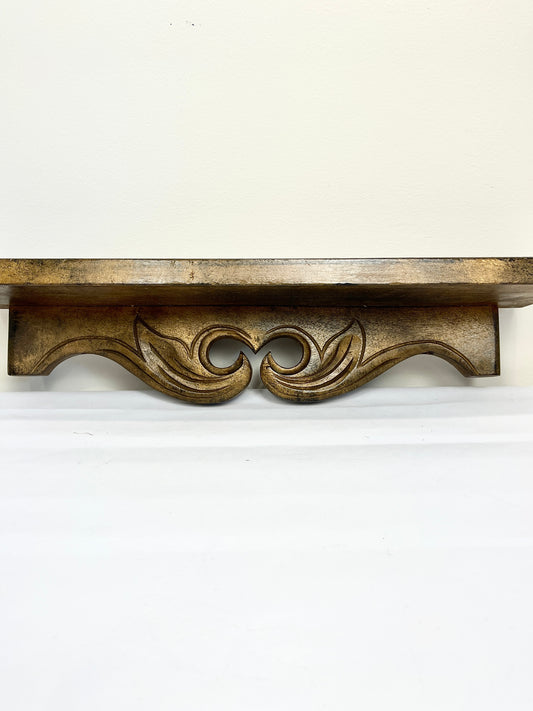 Vintage Carved Wood Shelf