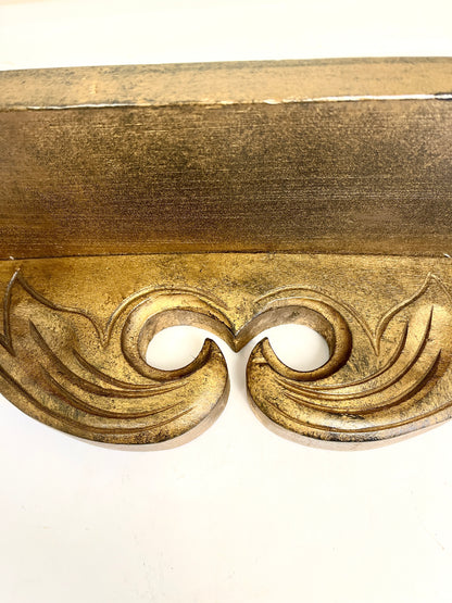 Vintage Carved Wood Shelf