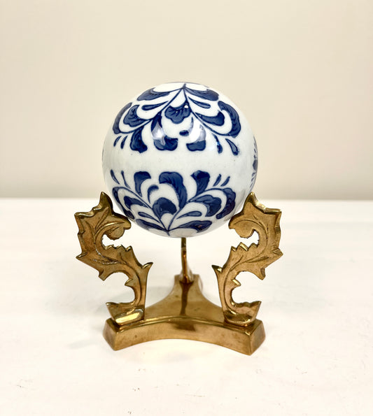 Vintage Ball on Brass Stand