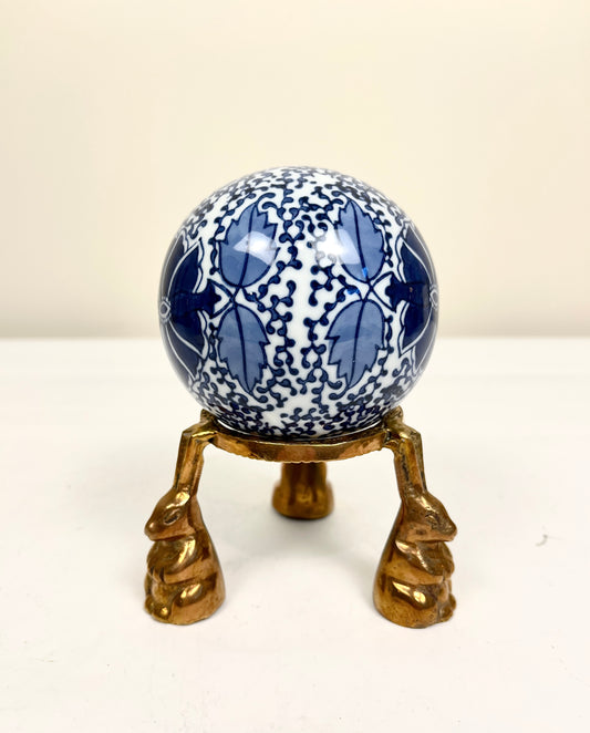 Vintage Ball on Brass Stand
