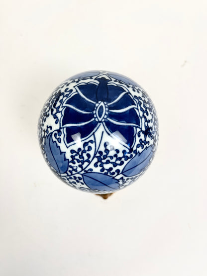 Vintage Ball on Brass Stand