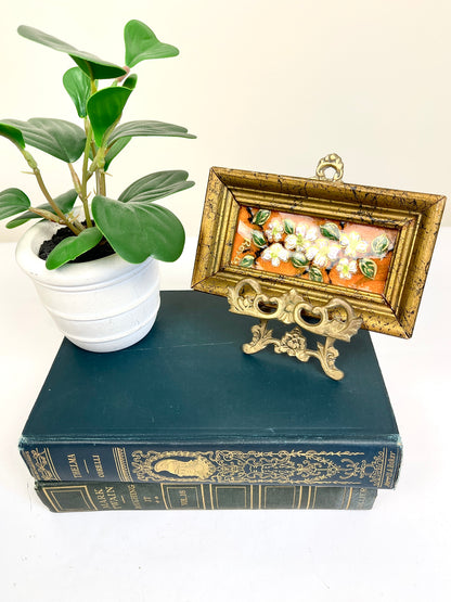 Vintage Enamel on Copper with Small Easel