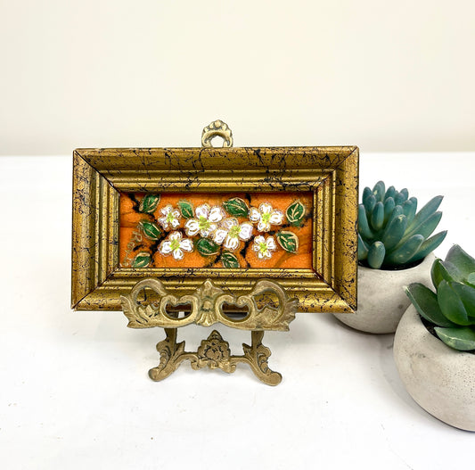 Vintage Enamel on Copper with Small Easel