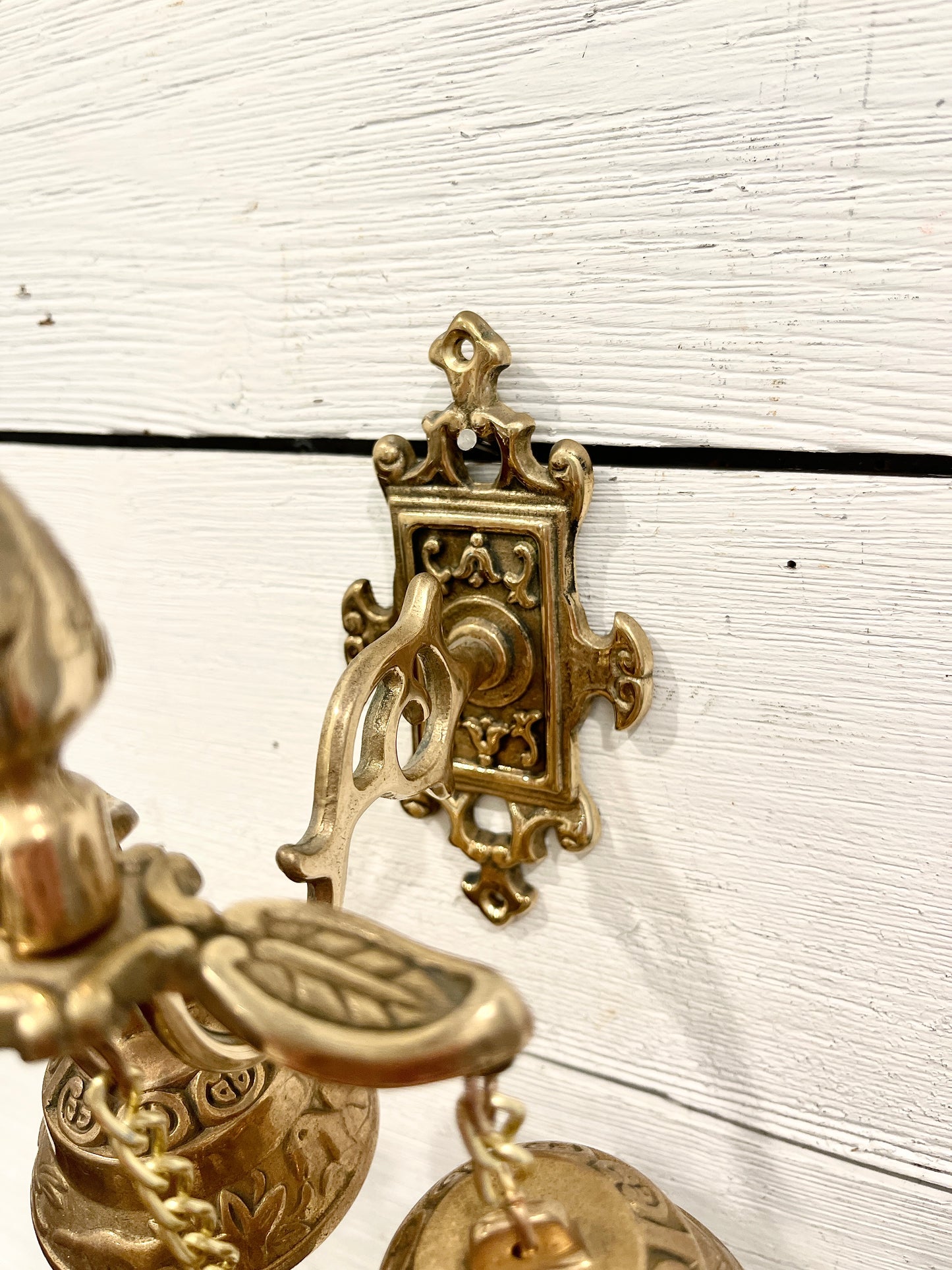 Triple Hanging Brass Bells