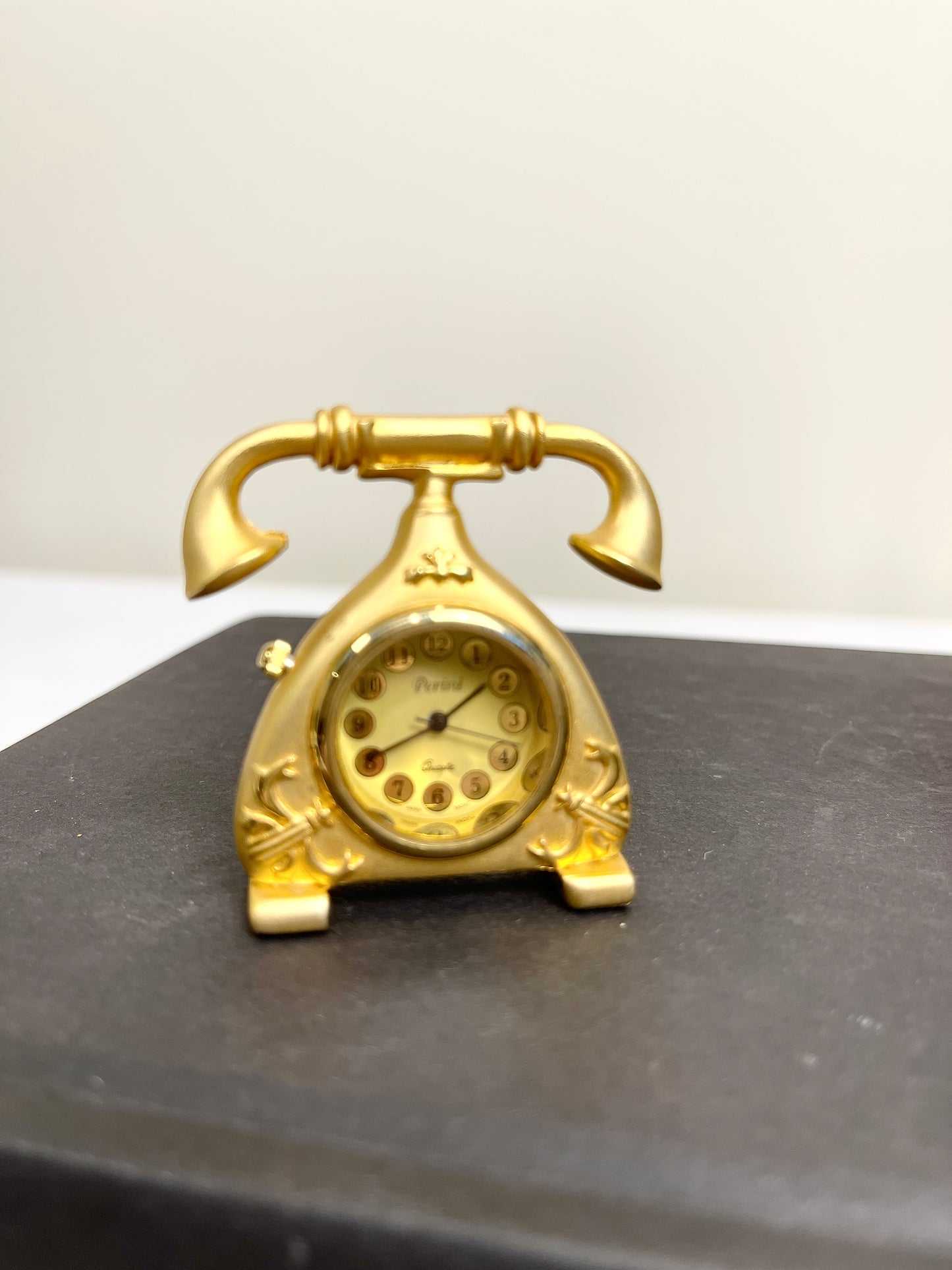 Brass Miniature Telephone Clock