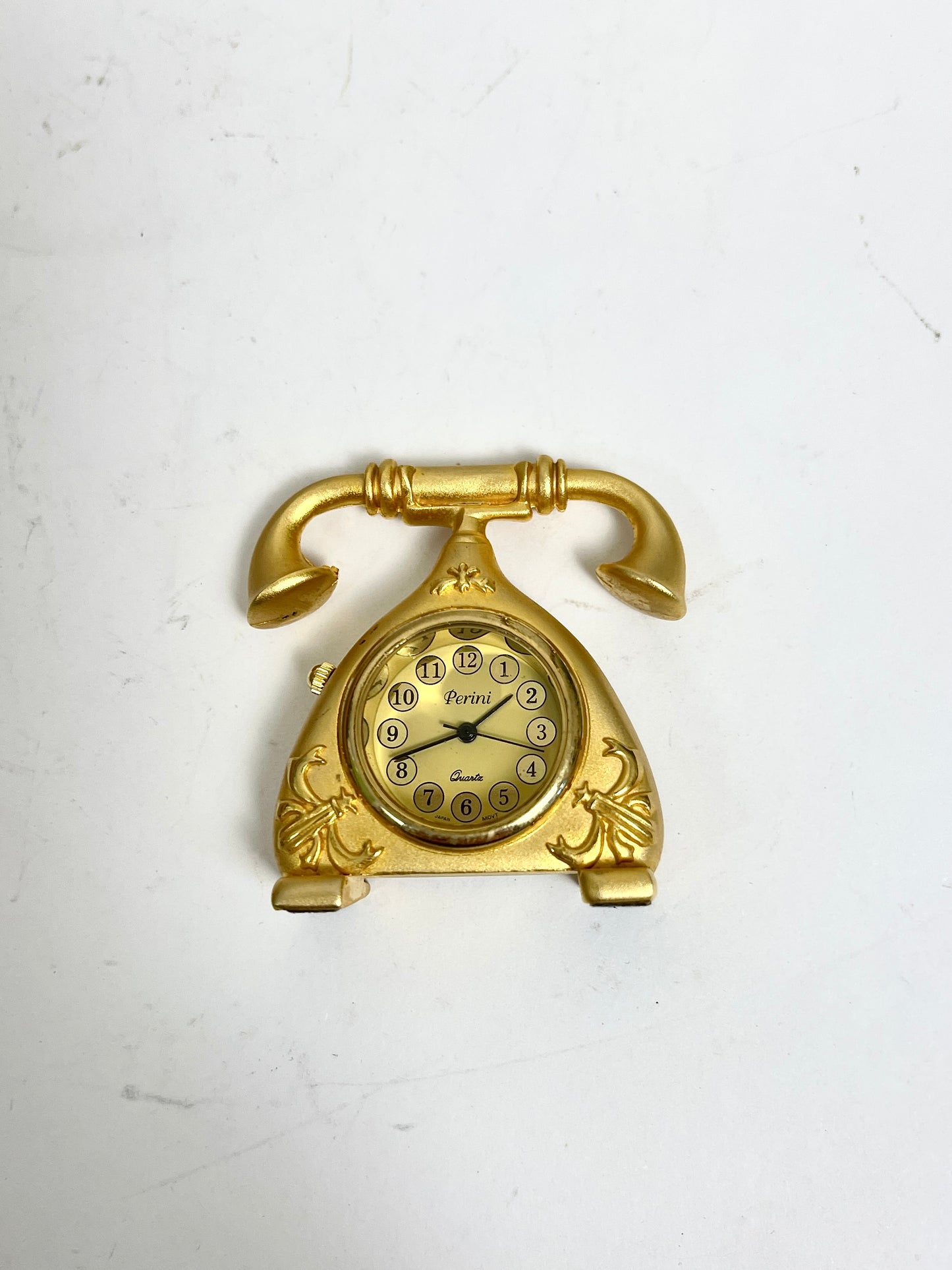 Brass Miniature Telephone Clock