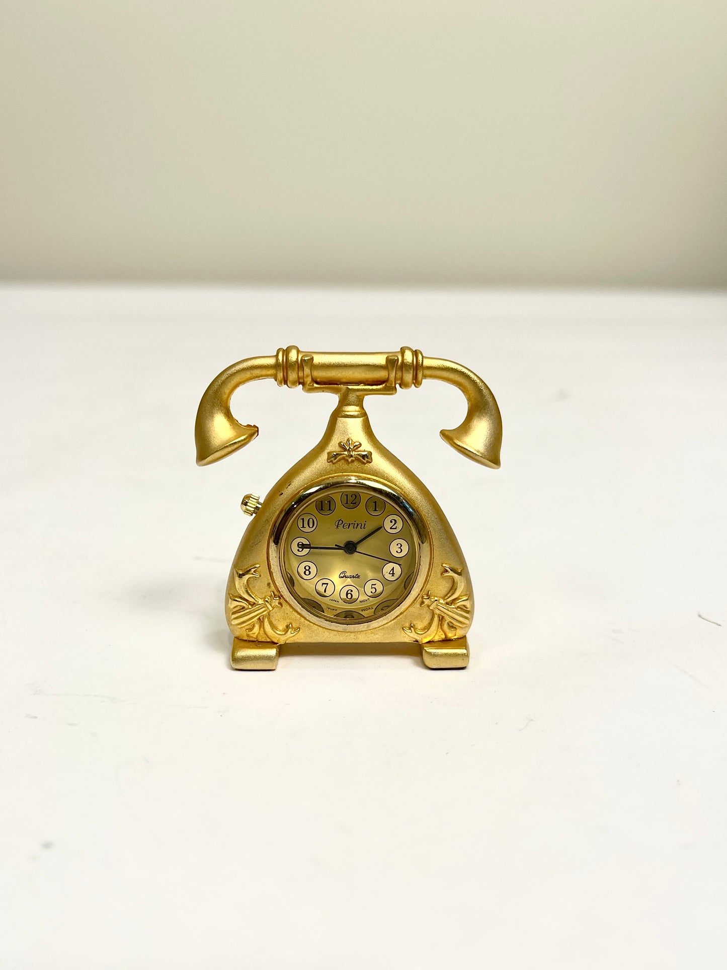 Brass Miniature Telephone Clock