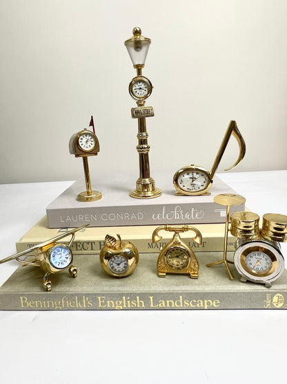 Brass Miniature Telephone Clock