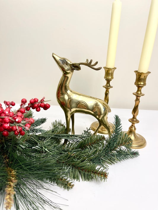 Vintage Brass Reindeer