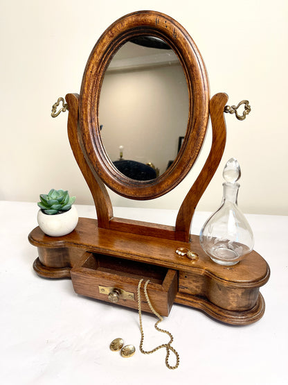 Vintage Tilt Mirror on Stand