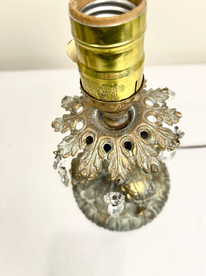 Vintage Ornate Verdigris Lamp