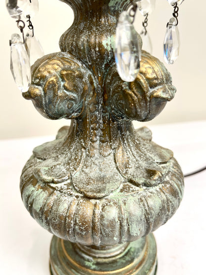 Vintage Ornate Verdigris Lamp