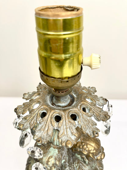Vintage Ornate Verdigris Lamp
