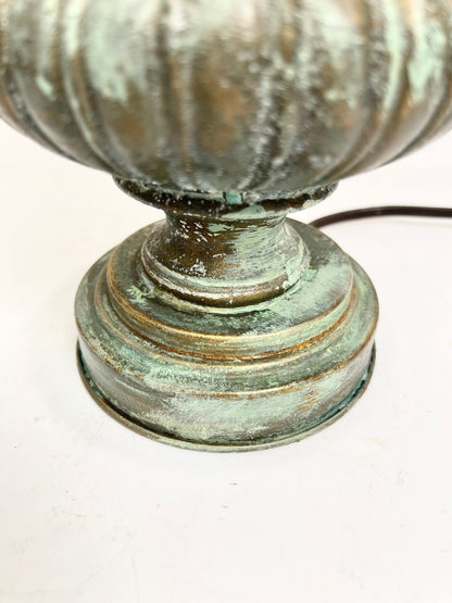 Vintage Ornate Verdigris Lamp