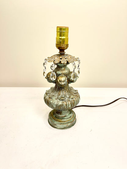 Vintage Ornate Verdigris Lamp